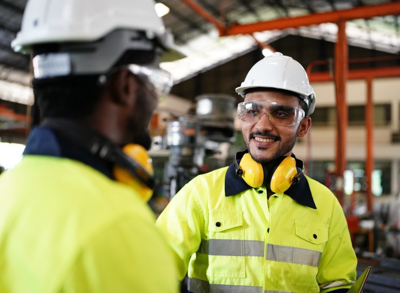 Professional men engineer worker skills quality, maintenance, training industry factory worker , warehouse Workshop for factory operators, mechanical engineering team production.